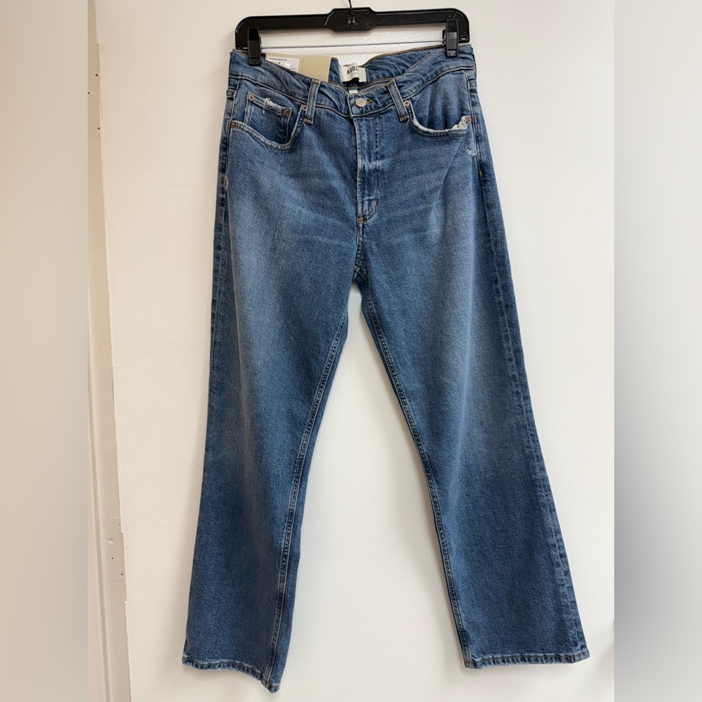 Agolde Kye Mid Rise Straight Crop in Notion - Picture 4 of 8